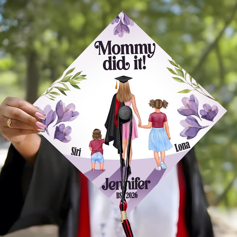 Thoughtful personalized graduation gifts for her, celebrating the strength and dedication of student moms.