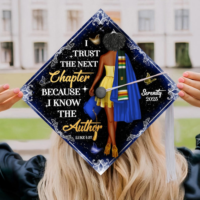Beautifully designed religious grad toppers, providing a high-quality keepsake for Christian graduates.