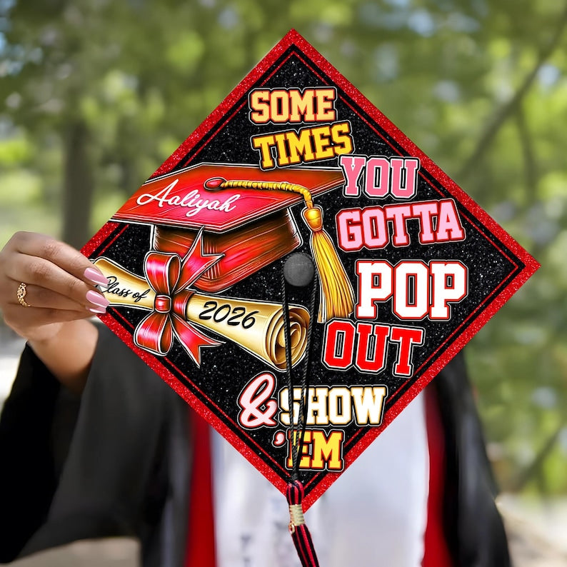 A premium Kendrick Lamar graduation cap design, offering a unique and culturally relevant keepsake for new grads.