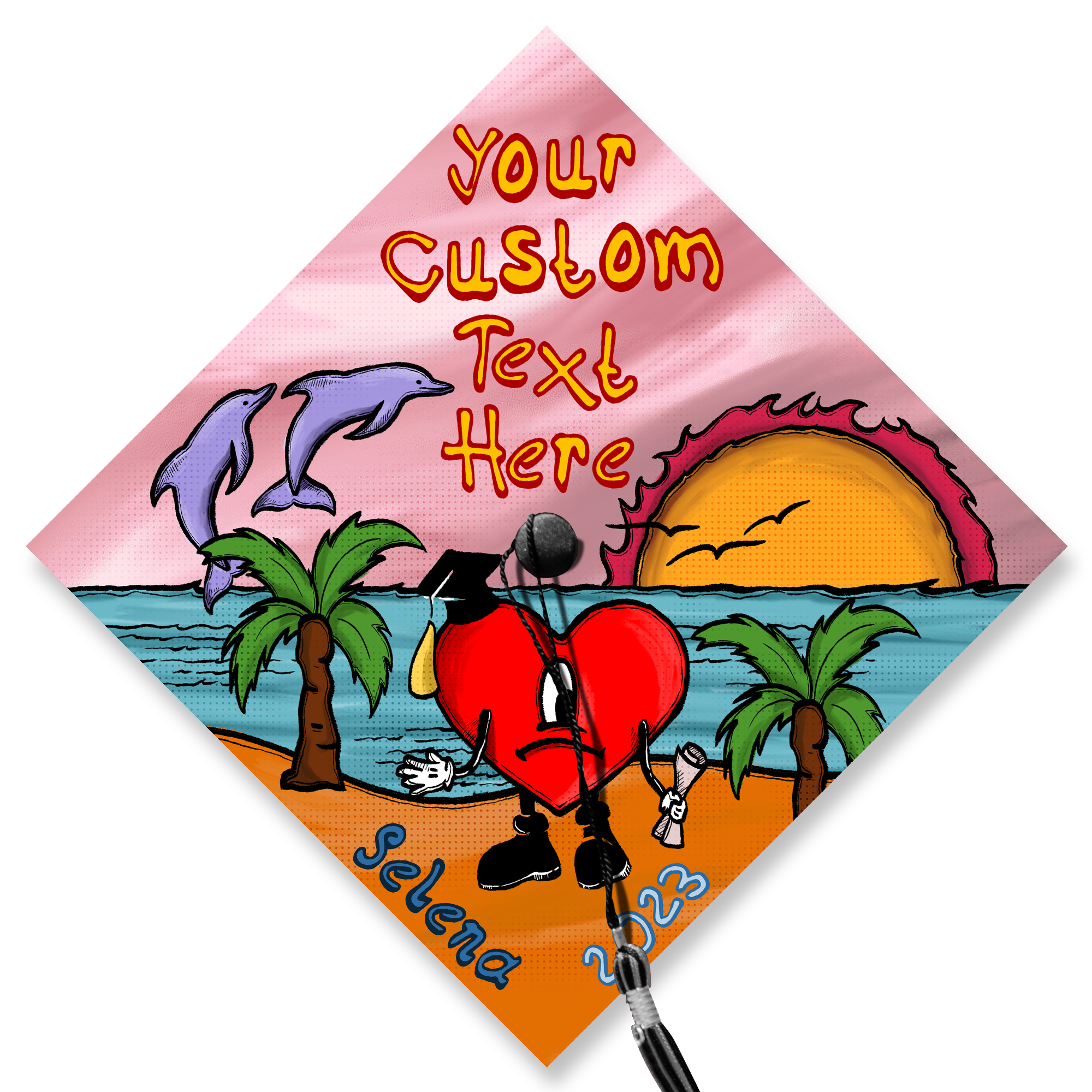 Custom Bad Bunny Graduation Cap Topper
