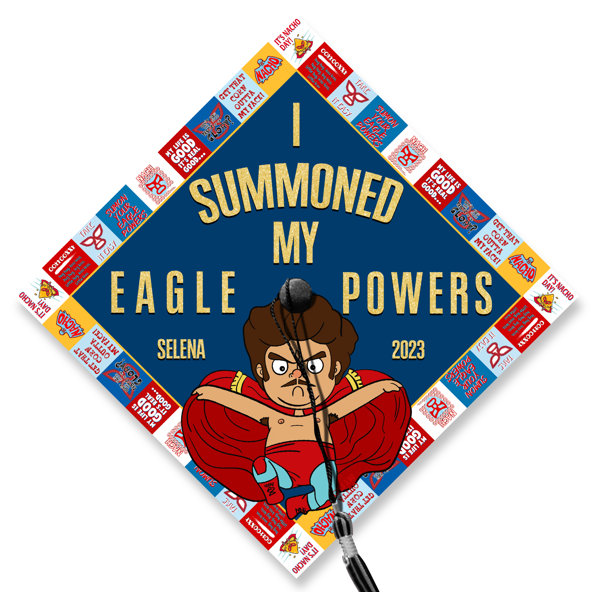 I Summoned My Eagle Powers Graduation Cap Topper