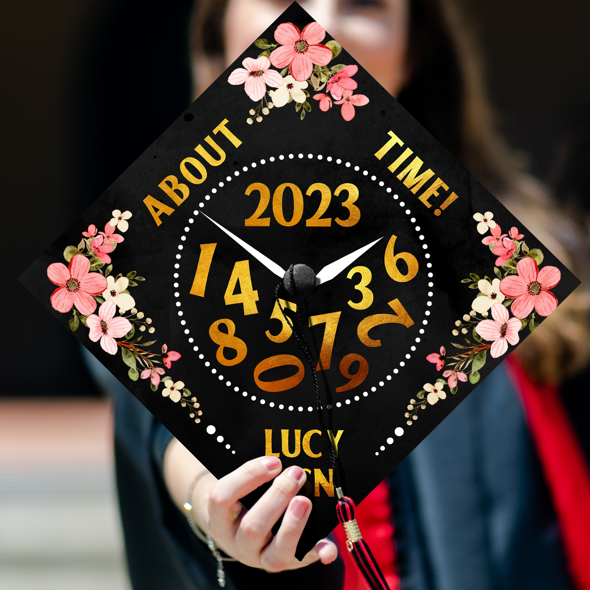 About Time Graduation Cap Topper