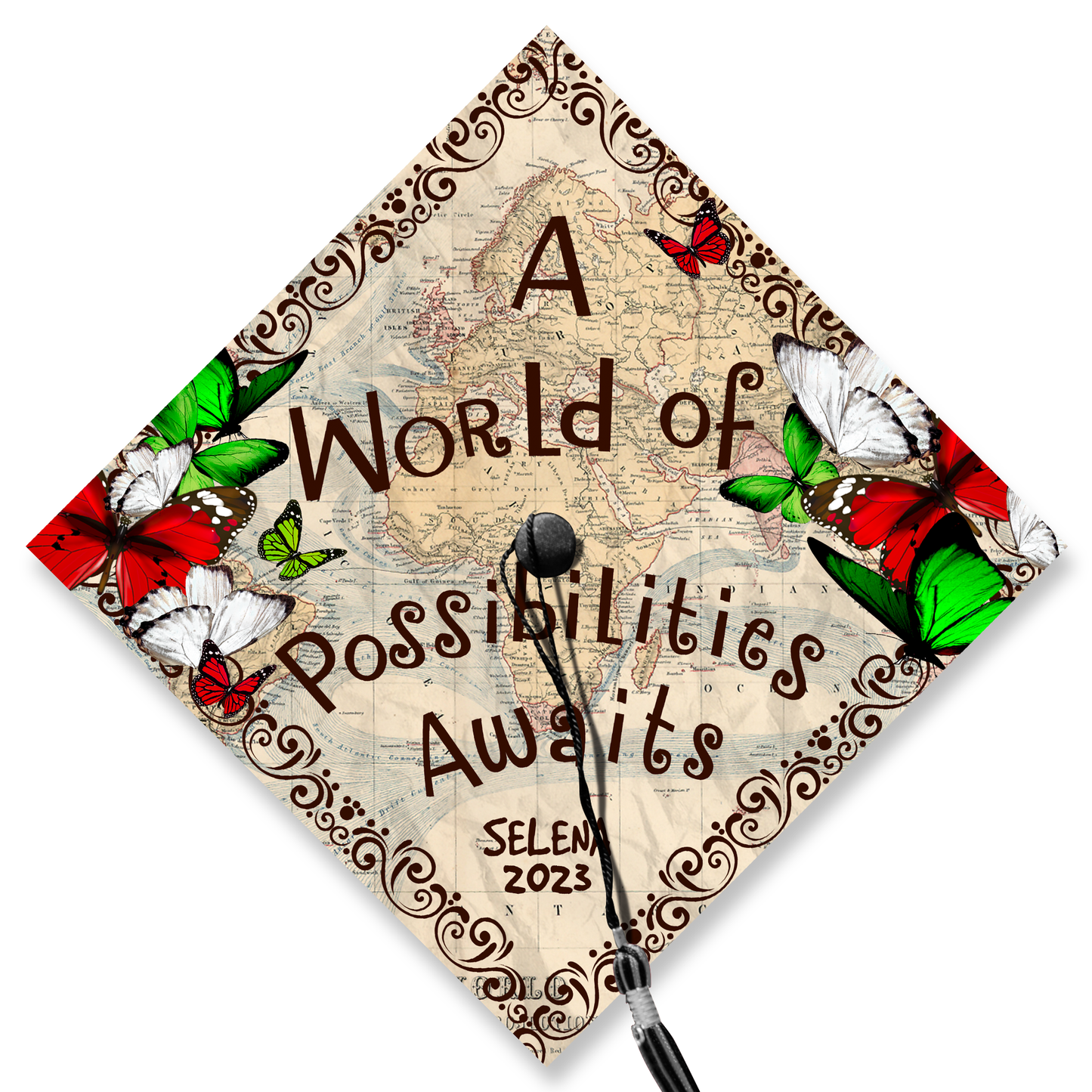 A World Of Possibilities Awaits Graduation Cap Topper