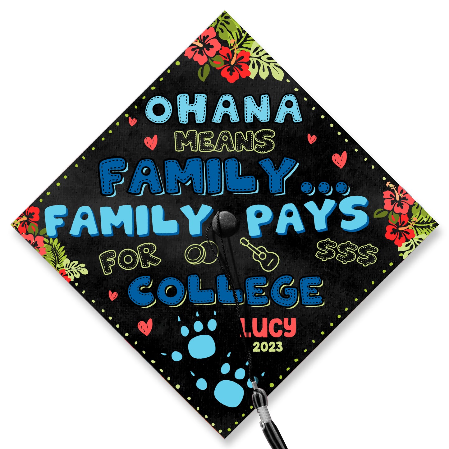 Ohana Means Family Graduation Cap Topper