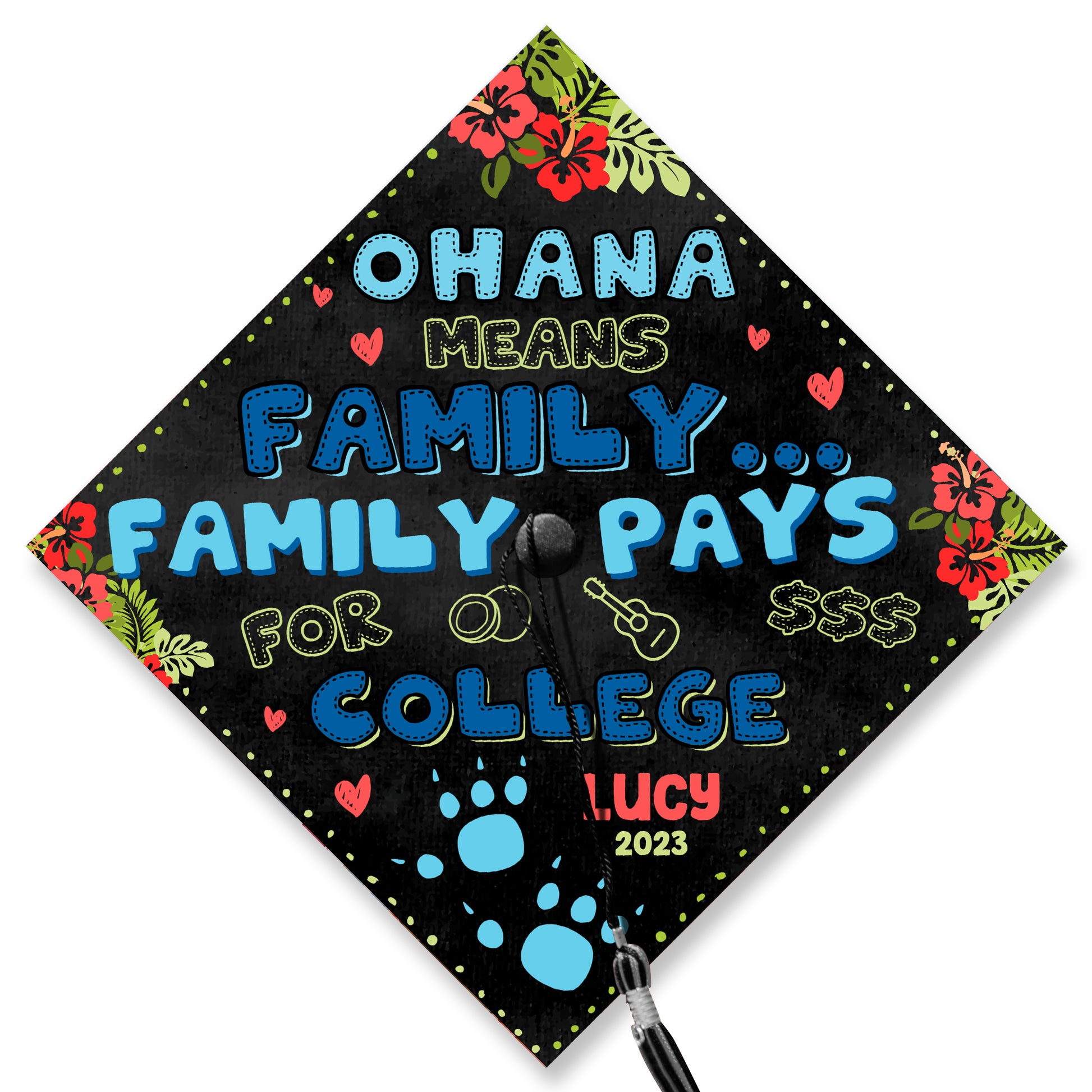 Ohana Means Family Graduation Cap Topper