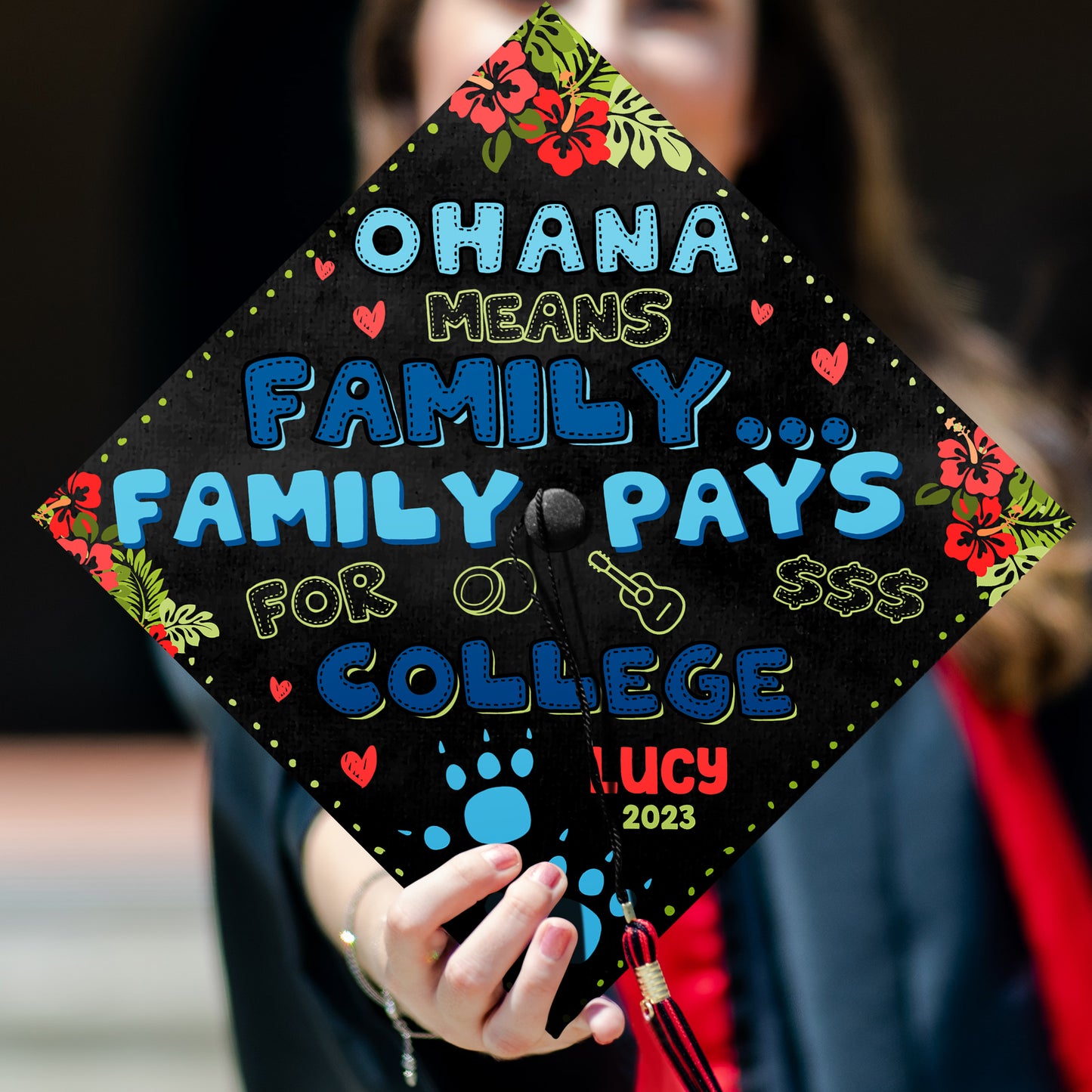 Ohana Means Family Graduation Cap Topper
