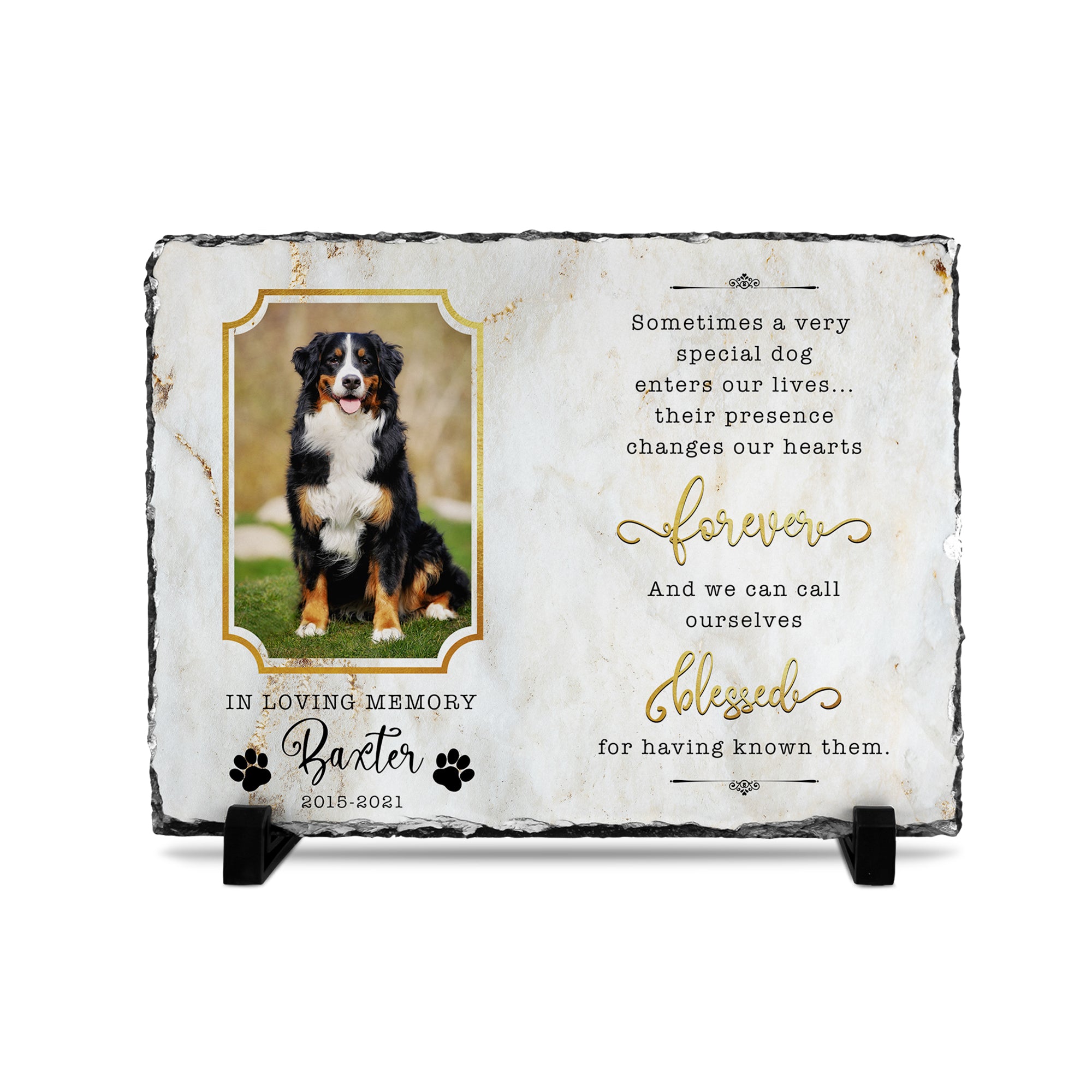 Personalizy Store Slate plaque Sometimes a Very Special Dog Enters Our Lives, Custom Photo, Personalized Slate Plaque, Pet Memorial Gifts