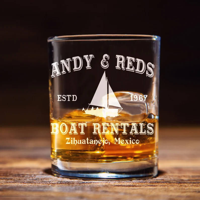 Andy & Reds Boat Rentals Whiskey Glass