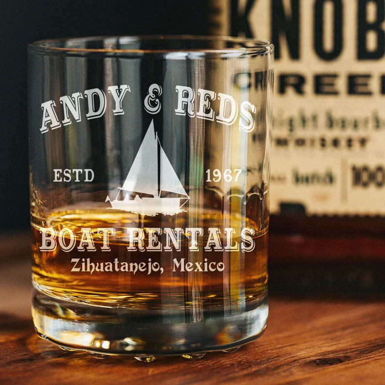 Andy & Reds Boat Rentals Whiskey Glass