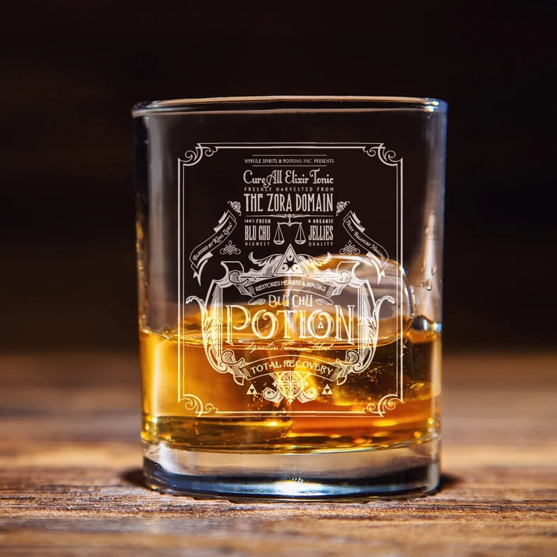 The Legend of Zelda Potions Whiskey Glass