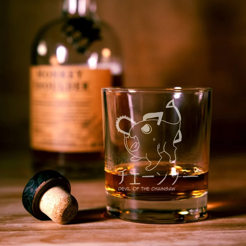 Cute Pochita Whiskey Glass