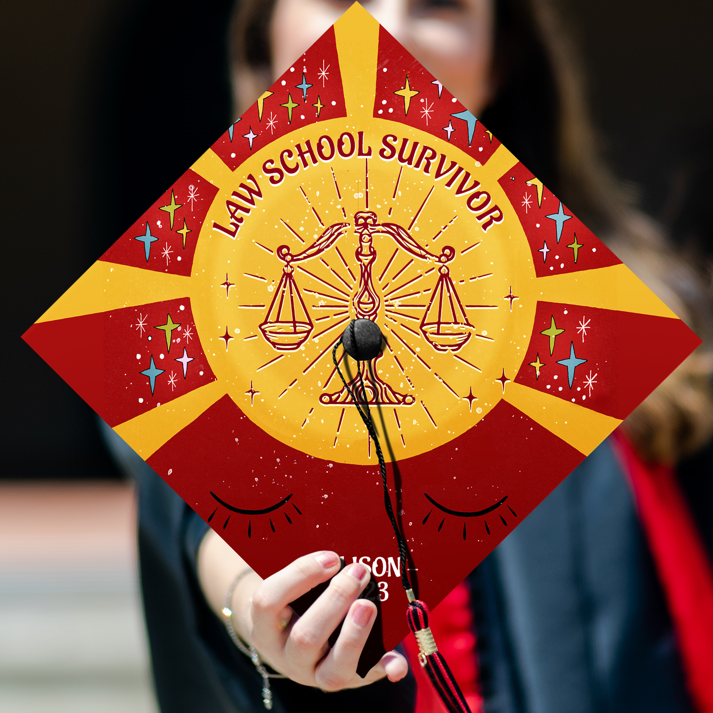Law School Survivor Graduation Cap Topper