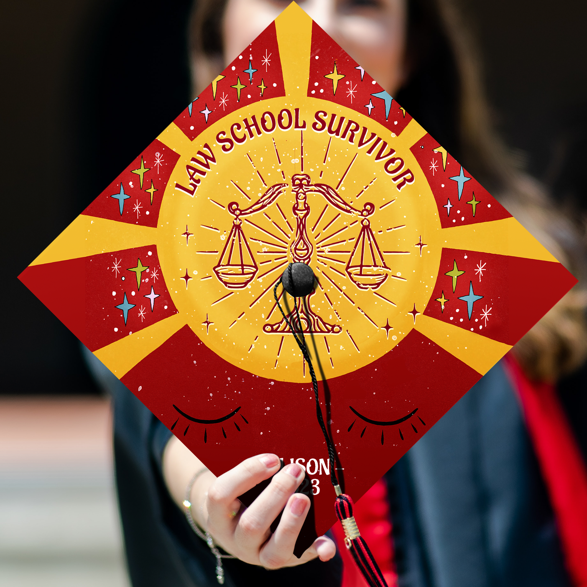 Law School Survivor Graduation Cap Topper