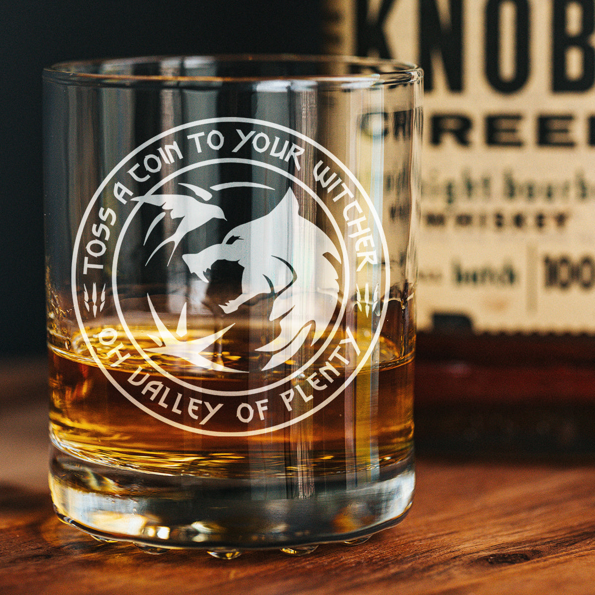 Toss A Coin To Your Witcher Whiskey Glass