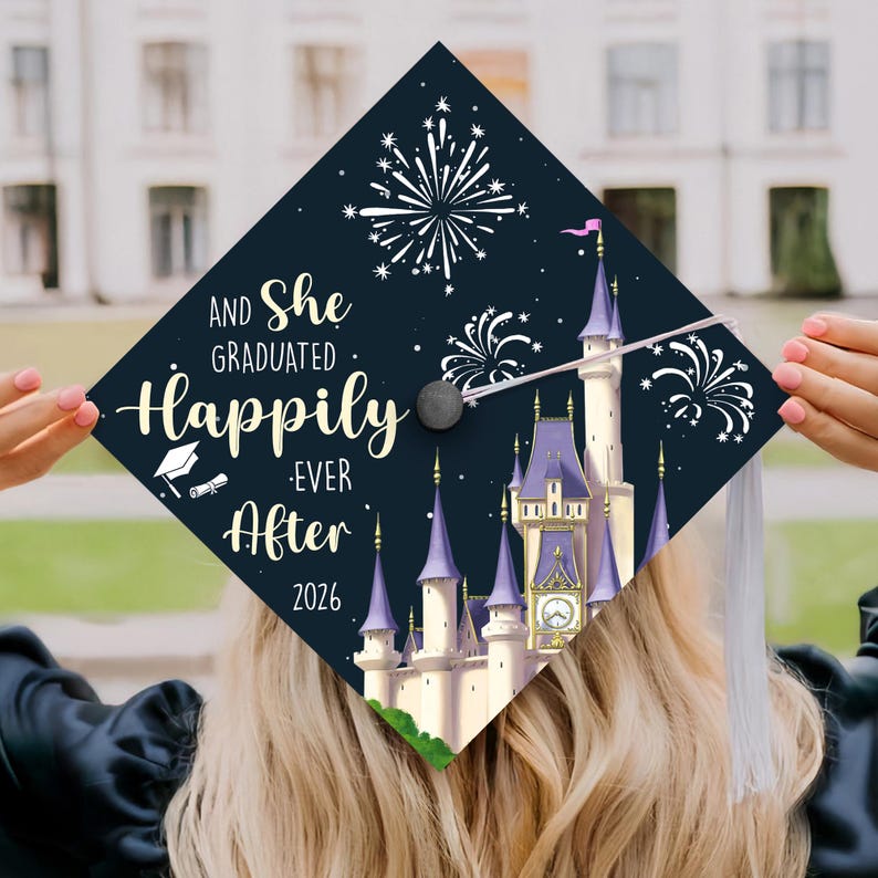 An inspiring personalized graduation gift for her, this cap topper graduation accessory adds a magical touch to the day.