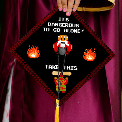 This custom Zelda grad cap topper is a unique piece of grad cap decorations to help you stand out on the big day.