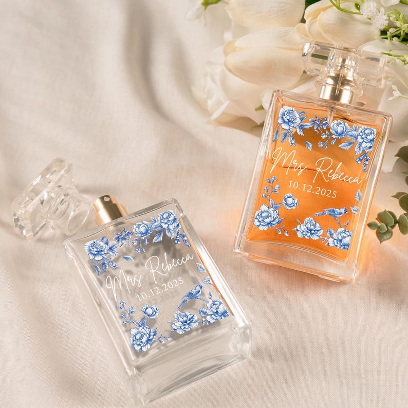 High-quality wedding perfume bottle, ideal for those seeking a unique something blue wedding gift.