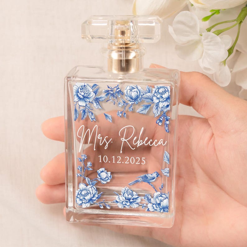Elegant and durable custom perfume bottle, serving as a lasting memento of your walk down the aisle.