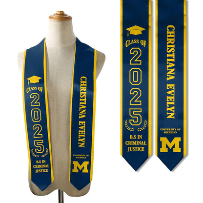 A premium personalized graduation sash, offering a unique and memorable way to celebrate your success.