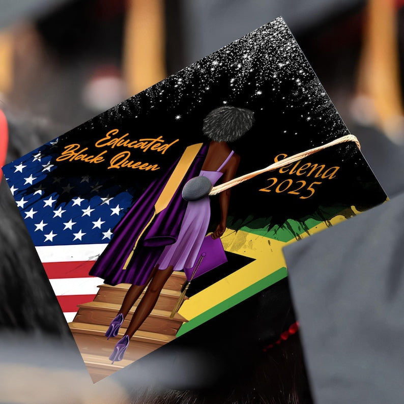 Durable and personalized graduation cap decoration, offering a powerful statement for new graduates.