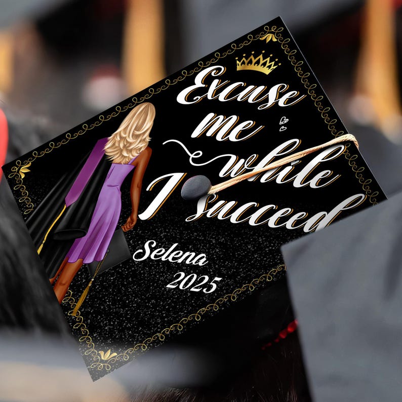 Beautifully designed grad toppers for 2026, offering a unique and personal touch to your graduation attire.