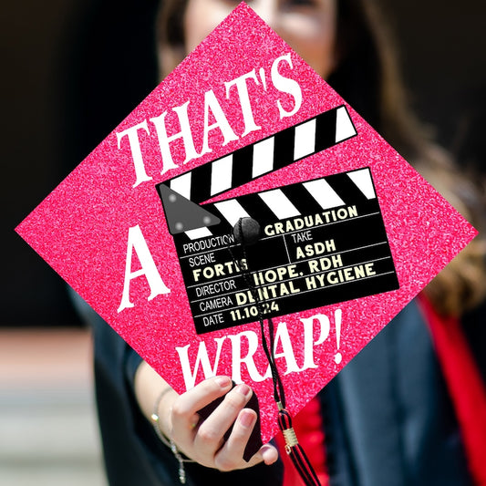 Personalized Film Student Graduation Cap Topper for Class of 2026, a creative and unique graduation gift.