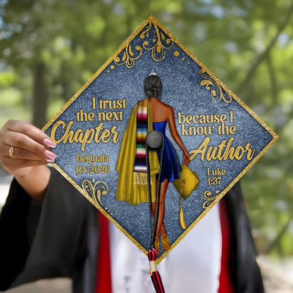 Beautifully designed Christian grad toppers, offering a unique and personal touch to your attire.