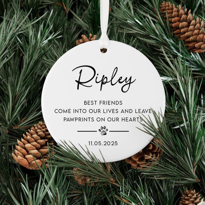 Watercolor Pet Ornament Ceramic Christmas Tree Ornaments