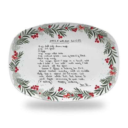 This custom platter, a Personalized Handwritten Recipe Platter, is a custom recipe platter and perfect gift for mom.