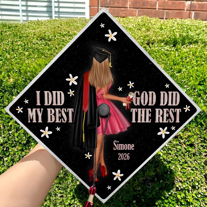 Inspiring Christian grad toppers, perfect for the graduate celebrating their achievements through faith.