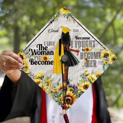 Beautifully designed sunflower grad toppers, offering a unique and personalized touch to your graduation attire.