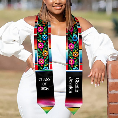 Elegant and durable personalized sashes for graduation, offering a unique and colorful touch to your attire.