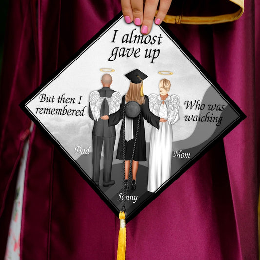 Personalized Memorial Graduation Cap Topper for the Class of 2026, a touching tribute for your ceremony.