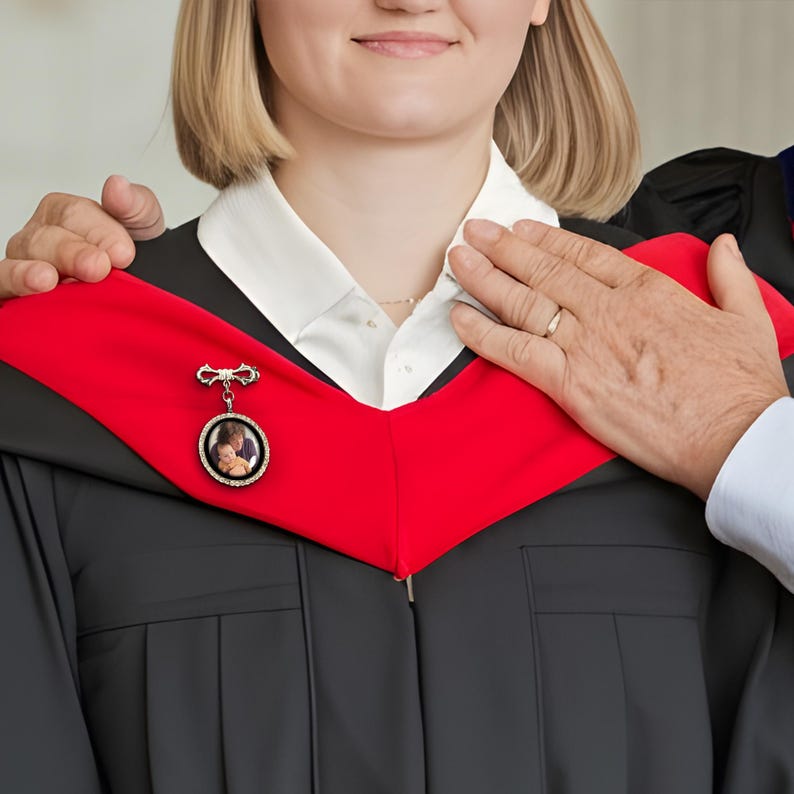 High-quality memorial graduation gifts, ideal for those seeking a personalized picture lapel pin.