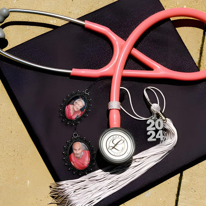 Durable and personalized graduation charm, helping you keep your loved ones close as you graduate.