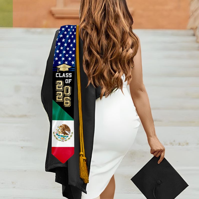 Personalized Mexican Graduation Stole  Personalizy