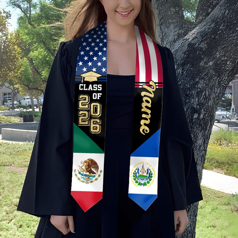 High-quality personalized graduation stole, ideal for those seeking custom graduation gifts for 2026.