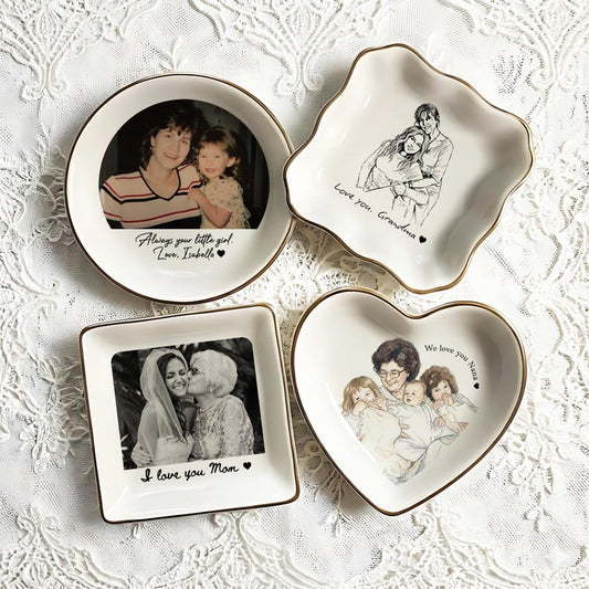 Personalized Mom Daughter Photo Jewelry Dish, a high-quality and sentimental keepsake for 2026.