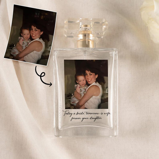 Personalized Mom Photo Perfume Bottle, a sentimental and high-quality keepsake for Mother's Day 2026.