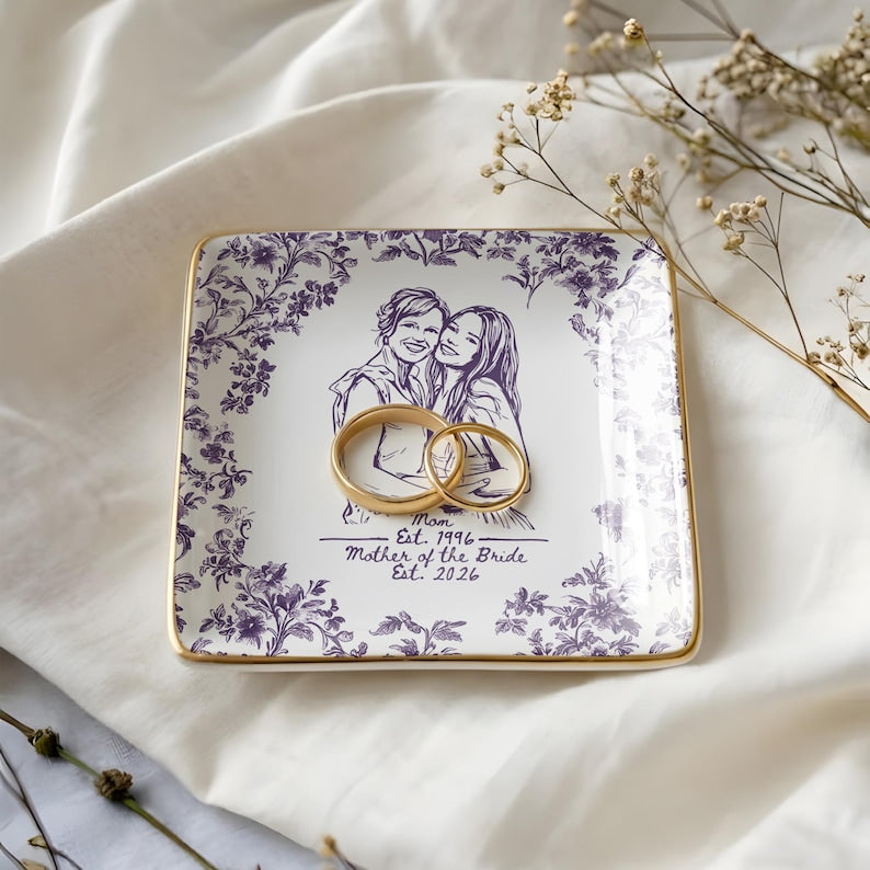 Thoughtful Mother's Day ring dish from daughter, celebrating the special bond with a favorite photo.