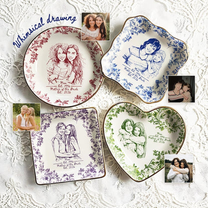 This custom photo ring dish is a beautiful wedding gift for mom, capturing a cherished memory.
