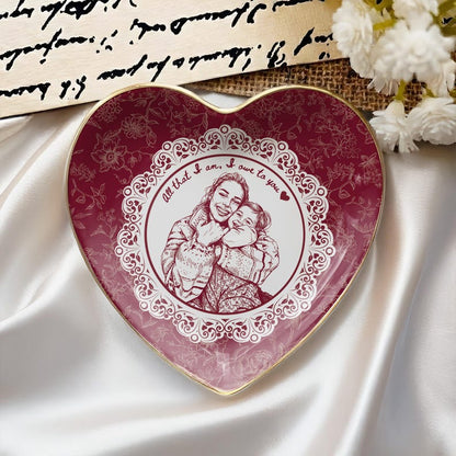 Exquisite wedding present for mom, featuring a personalized portrait that honors her role in your life.