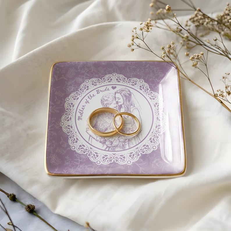 Thoughtful Mother's Day ring dish from daughter, celebrating the special bond with a custom portrait.
