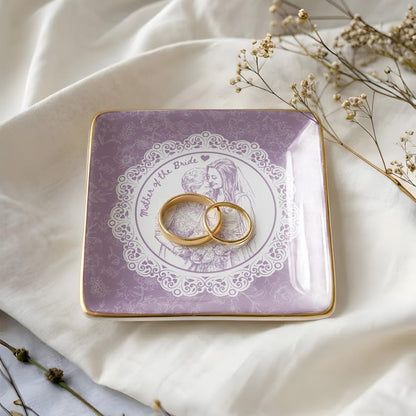 Thoughtful Mother's Day ring dish from daughter, celebrating the special bond with a custom portrait.