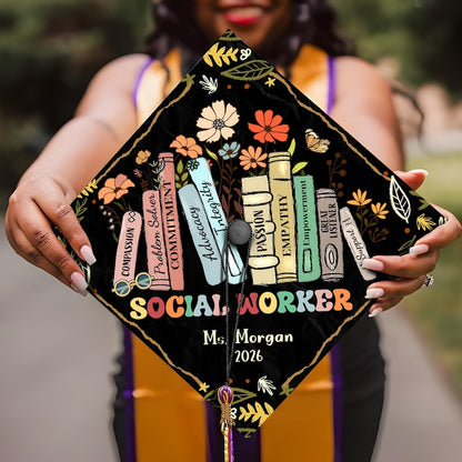 The perfect customized graduation gift, this MSW grad topper is a must-have accessory for the Class of 2026.