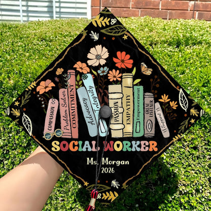 Customized MSW graduation cap topper, helping you celebrate your achievements for the Class of 2026.