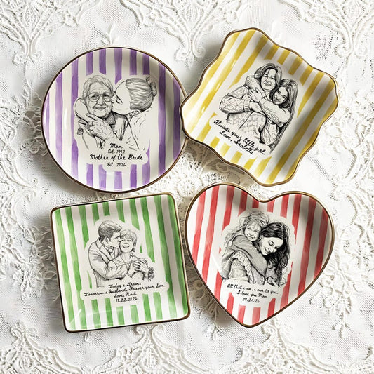 Personalized Photo Jewelry Dish for Mom, a high-quality and sentimental keepsake for any occasion.