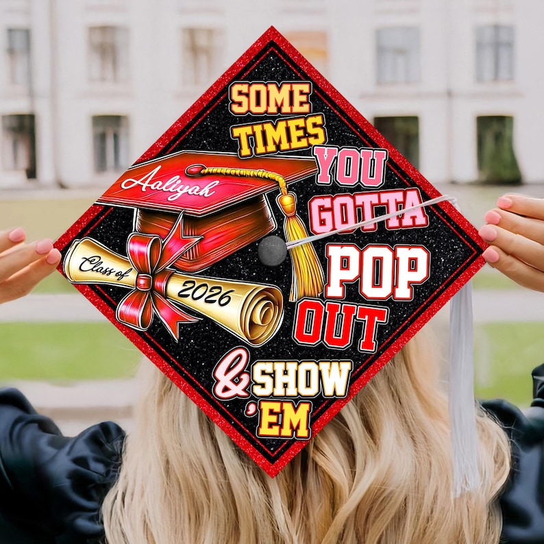 Durable African American graduation cap topper, helping you celebrate your big milestone with a lyrical touch.