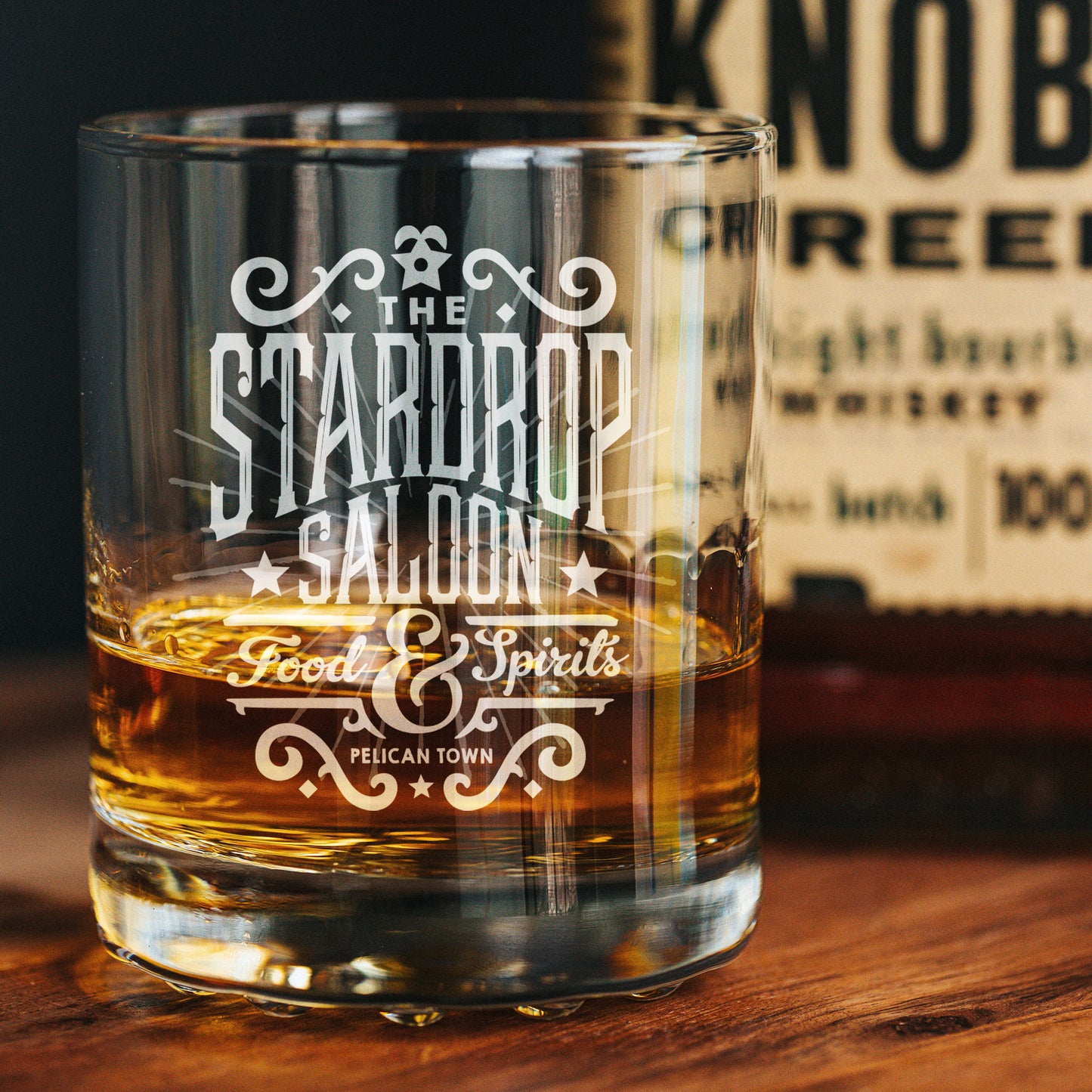 Retro Gaming Stardew Valley Stardrop Saloon Whiskey Glass