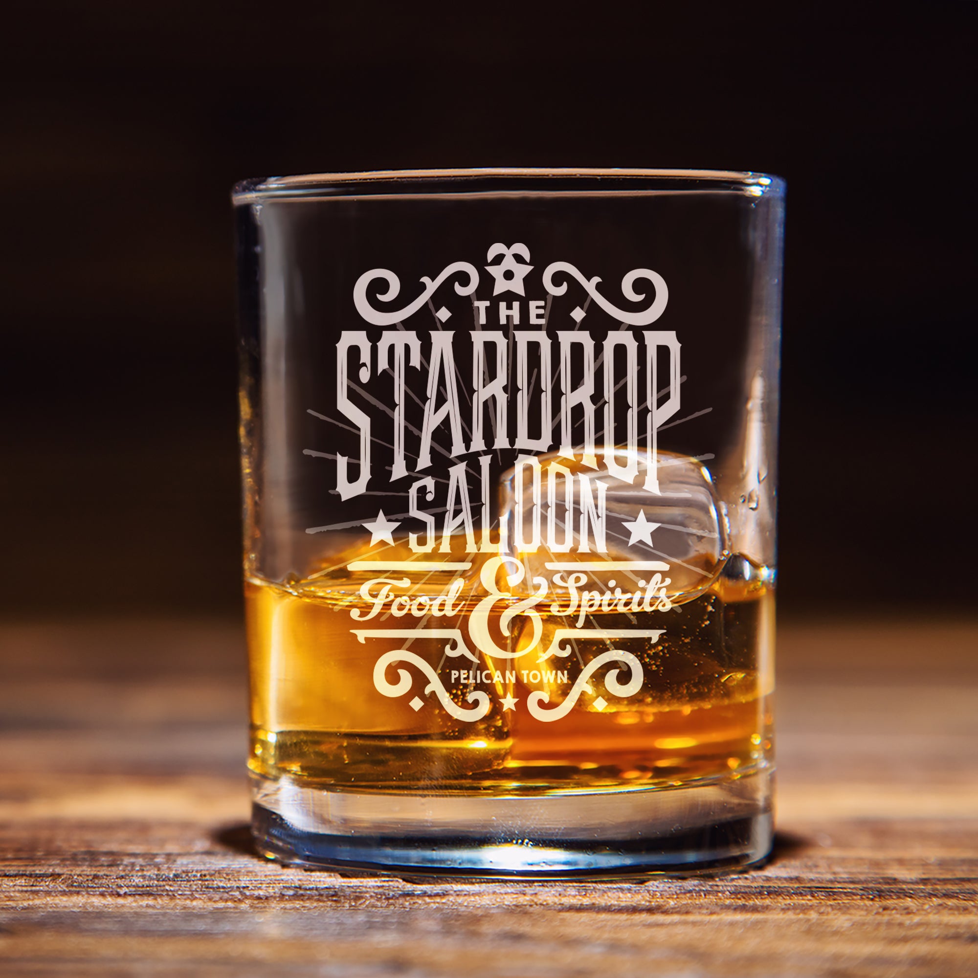 Retro Gaming Stardew Valley Stardrop Saloon Whiskey Glass